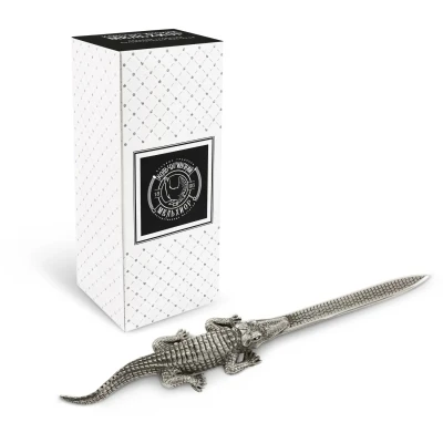 Нож д/писем 'Крокодил' никел. с черн.