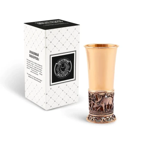 Стопка "Лось" медная М1 с чернением