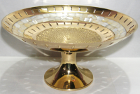 Конфетница «На ножке» латунь резная полированная h-27 см
