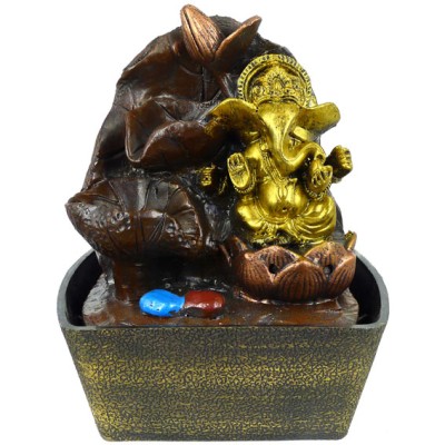 Фонтан Ганеша 21см полистоун