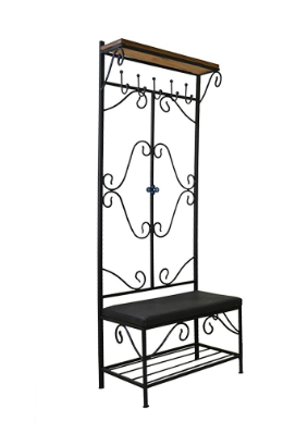 Напольная вешалка с банкеткой "Удобство"