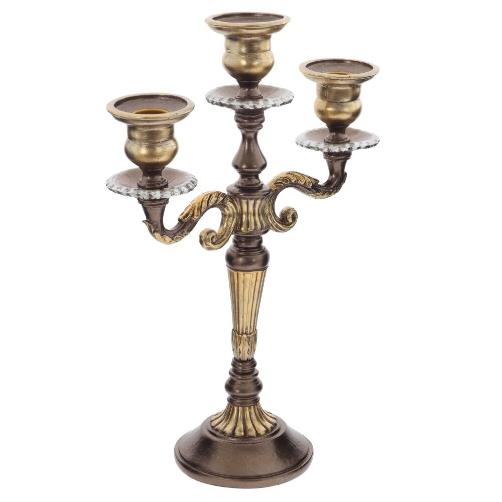 Подсвечник для трех свечей, L23 W11 H33,5 см