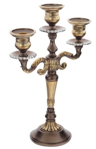 Подсвечник для трех свечей, L23 W11 H33,5 см
