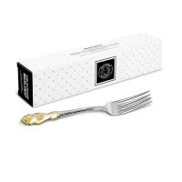 Вилка столовая "Герб" посеребр. с частичной позолотой