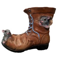 Кашпо декоративное "Ботинок с мышками"