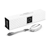 Ложка столовая "Праздничная" посеребренная с чернью