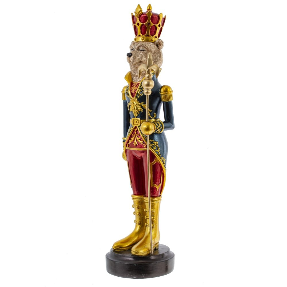 Фигурка декоративная "Солдатик-медведь", L10,5 W10,5 H41 см