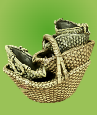 Декоративный фонтан "Плетёные корзины" 