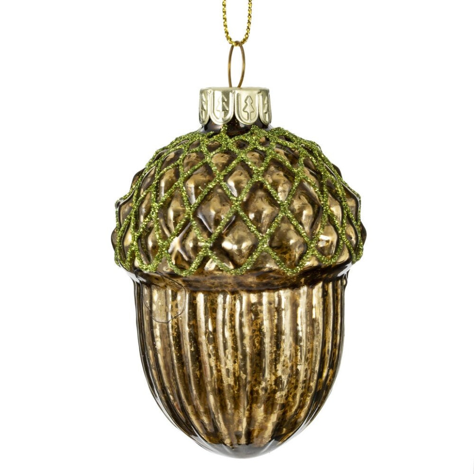 Украшение новогоднее "Желудь", L5,5 W5,5 H9 см