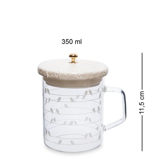 GS- 53/1 Кружка с крышкой "Птичий ансамбль" 350мл
