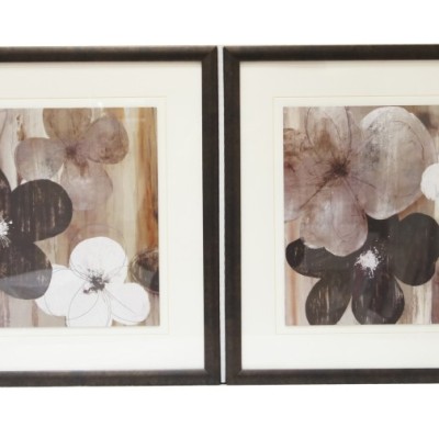 Картина "Цветы" парная h46 L46 w3 см