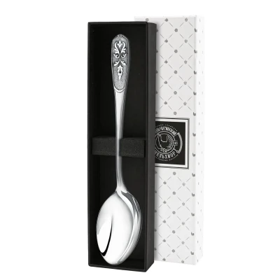 Ложка столовая "Визирь" посеребренная с чернением