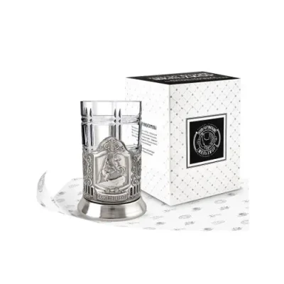 Набор для чая "Медный всадник" никелированный с чернением