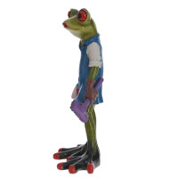 Фигурка декоративная "Лягушка уборщик"