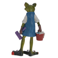 Фигурка декоративная "Лягушка уборщик"