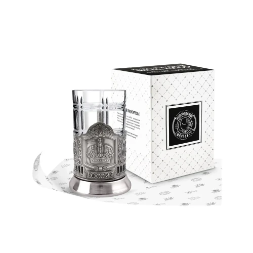 Подстаканник никелированный с чернением "Наследие" Подстаканник никелированный с чернением "Наследие"