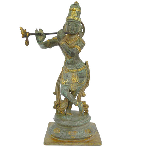 Кришна статуэтка бронза 255*105*86мм