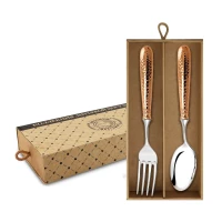 Набор столовый "Кованый" медный с чернением