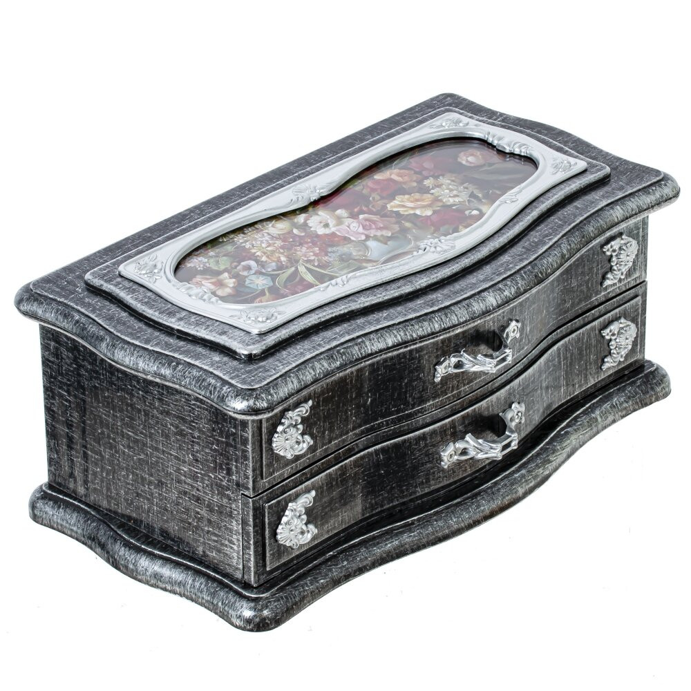 Шкатулка для украшений (музык.), L21 W12 H9 см Шкатулка для украшений (музык.), L21 W12 H9 см