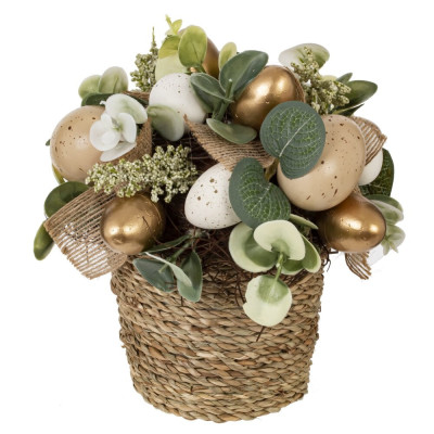 Цветочная композиция "Пасхальная", L19 W17 H19 см