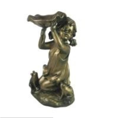 Декоративная садовая фигурка "Девушка с лягушкой"       