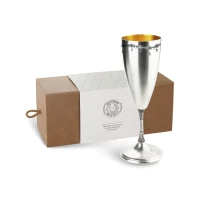 Фужер "Виноград" медный, посереб.с черн., позолоч.внутри, с лаз.грав."Варежки"