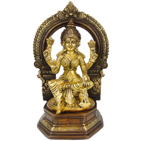 Лакшми статуэтка бронза 245*130*92мм