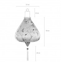 Вьетнамский фонарик "Цветы" красный