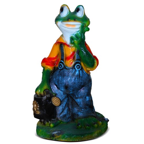 Декоративная садовая фигурка "Лягушка-садовник"
