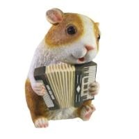 Декоративная садовая фигурка "Морская свинка с гармонью"             