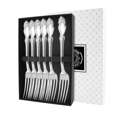 Набор столовой вилки "Серебряная роза" посеребренный