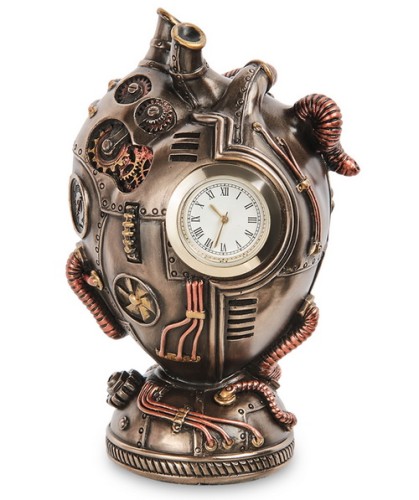 Статуэтка-часы "Сердце стимпанк"  