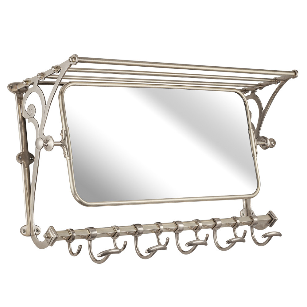 Вешалка настенная с зеркалом