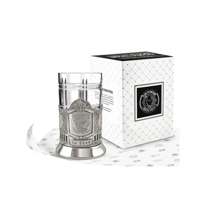 Подстаканник никелированный с чернением "Рыбак (Советский)"