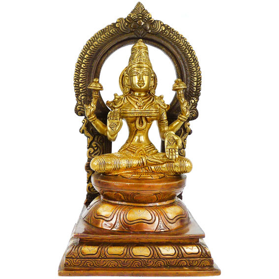 Лакшми статуэтка бронза 270*147*116мм