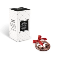 Игрушка новогодняя "С Новым Годом" медная с чернением