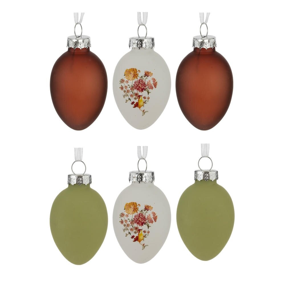 Набор из 6-ти изделий декоративных подвесных "Яйцо пасхальное" (4*6), L13 W16 H4,5 см