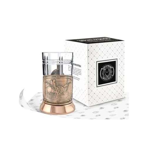 Набор для чая медный "Витязь на распутье" Набор для чая медный "Витязь на распутье"