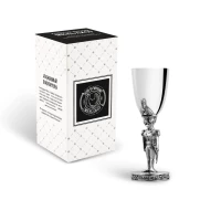 Рюмка "Солдатик" посеребренная полиров. с черн.