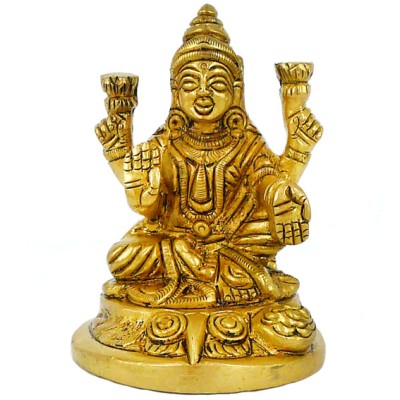 Лакшми статуэтка бронза 75*53*55мм