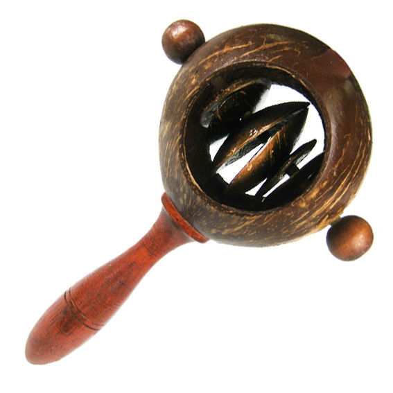 Тектек перкуссия, кокос, дерево 22см