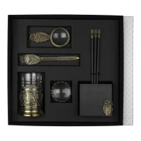 Набор канцелярский "Сова" латунный с чернением 8 предметов