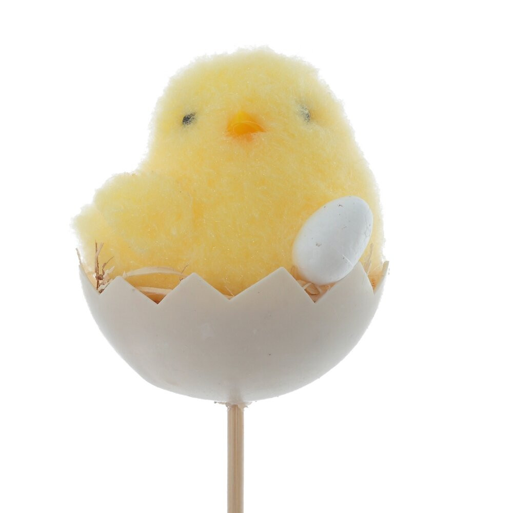 Изделие декоративное (вставка) "Цыпленок" (5*6) (блок 12 шт), L5,5 W5 H25 см, 3в.