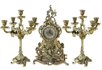 Каминные часы с канделябрами "Пьемонт" Каминные часы с канделябрами "Пьемонт"