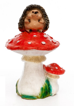 Декоративная садовая фигурка "Ежик на мухоморе"