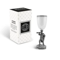 Рюмка "Трубач" посеребренная полиров. с черн.