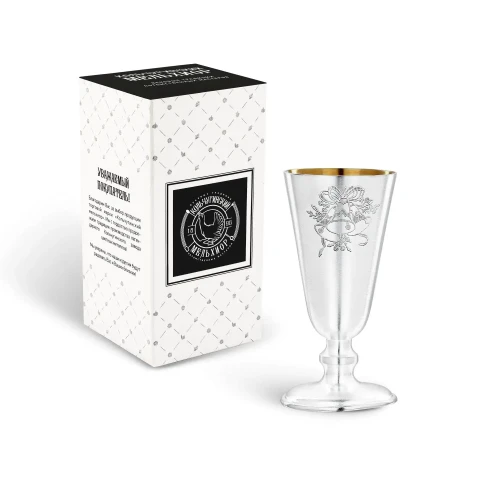 Рюмка № 4 медная посеребр. позол.внутри с лаз. грав. "Колокольчики" Рюмка № 4 медная посеребр. позол.внутри с лаз. грав. "Колокольчики"