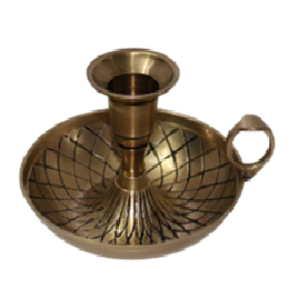 Подсвечник латунь резная антик h-13 см