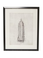 Картина графика "Небоскреб" h55 L44,5 w2 см