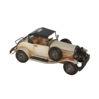 Ретро автомобиль, XIX в., белый с черным верхом